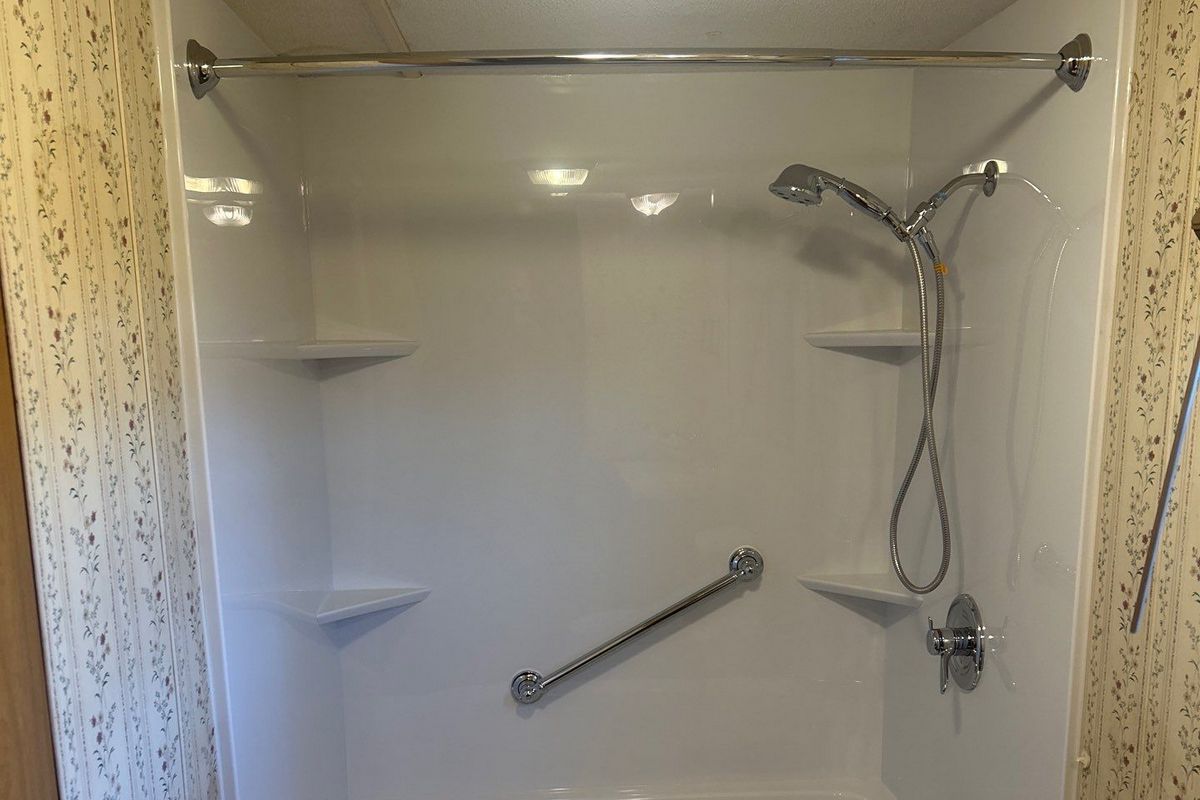 floor, tub, and bath remodel feature