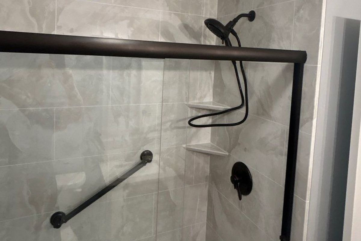 FSleek Walk-In Shower Remodel
