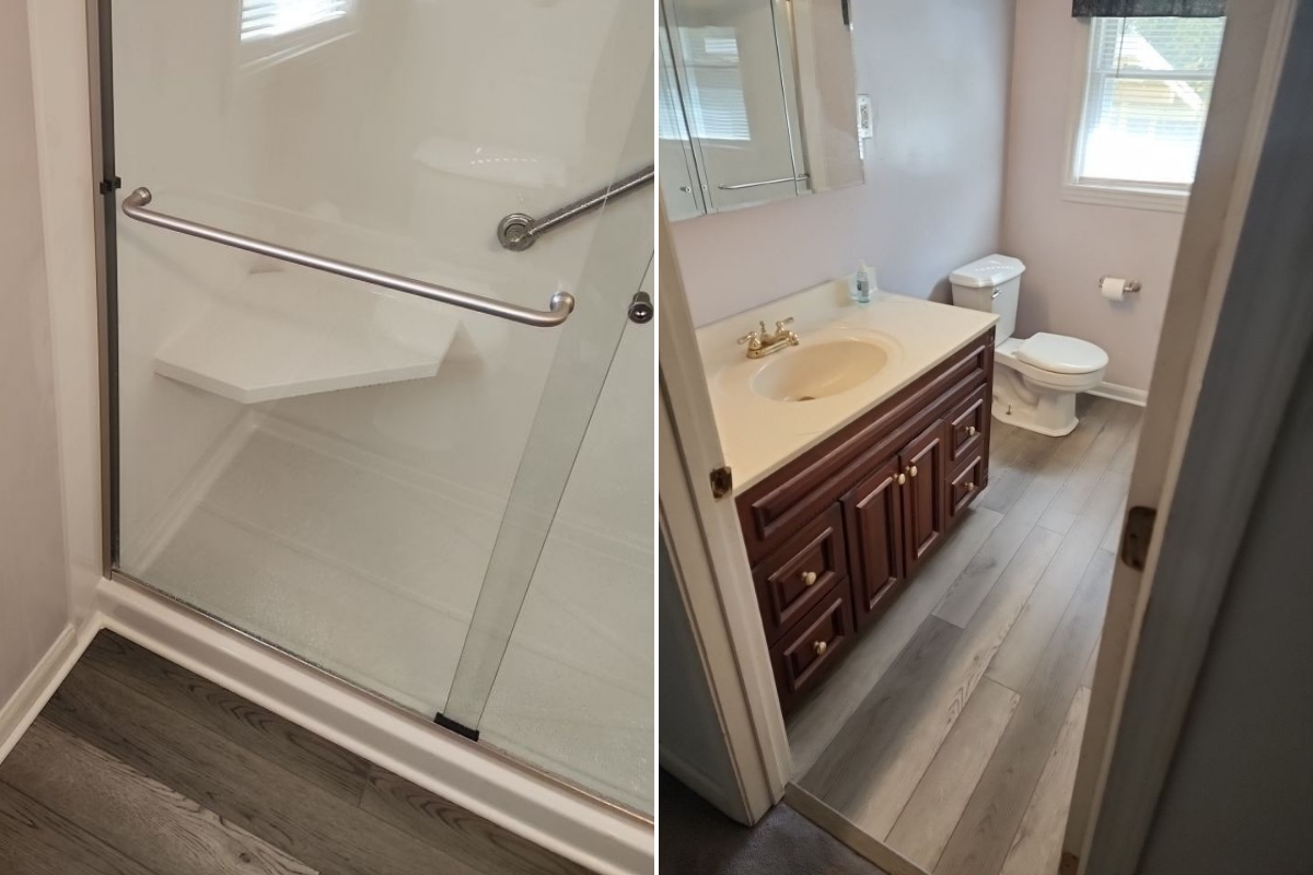 Shower Conversion and Flooring Upgrade