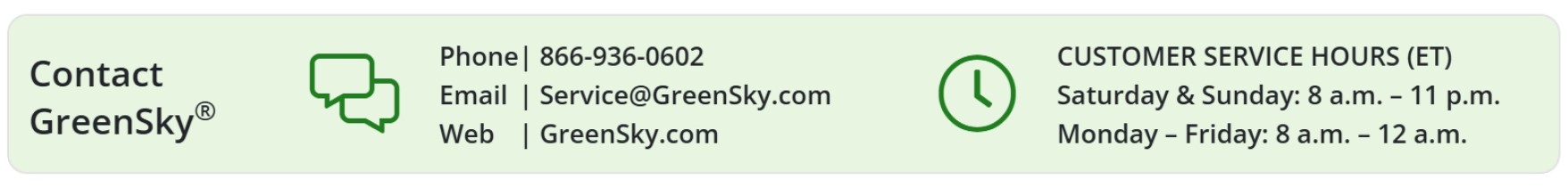 contact greensky directly